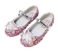 Hixingo Zapatos de Princesa para Niñas con Tacon, 25-34 Zapatos de Tacon Purpurina Niña para Fiestas de Disfraces Cosplay Princesa Vestir Cumpleaños Boda y Carnaval (318-777 Rosa,32)