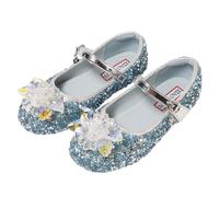 Hixingo Zapatos de Princesa para Niñas con Tacon, 25-34 Zapatos de Tacon Purpurina Niña para Fiestas de Disfraces Cosplay Princesa Vestir Cumpleaños Boda y Carnaval (318-777 Azul,34)