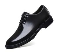 Hixingo Zapatos de Vestir Hombre Sin Cordones, 36-49 EU Zapatos de Cuero Modernos Zapatillas Vestir Hombre Verano Antideslizante Suela de Goma para Negocios, Bodas (HV203 Negro,45)
