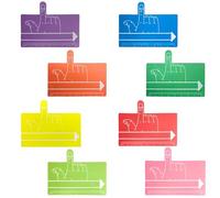 HIXNUG 8 espaciadores de enfoque de dedos superposiciones de colores con regla de lectura, ayuda de lectura para dislexia con patrón de dedos para aprender niños principiantes