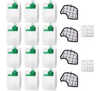 HIYOUNG 12 bolsas de aspiradora para Vorwerk Kobold VK140 VK150 FP140 FP150 con 4 filtros, kit de accesorios para aspiradoras Vorwerk Kobold