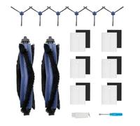 HIYOUNG Accesorios para Eufy G50/G50 Hybrid/L60/L60 SES/L60 Hybrid/L60 Hybrid SES/L50/L50 SES con 2 cepillos Principales, 6 cepillos Laterales, 6 filtros (con Esponja) Recambios 14 Piezas