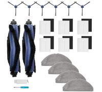 HIYOUNG Accesorios para Eufy G50 Hybrid/L60 Hybrid/L60 Hybrid SES con 2 cepillos Principales, 6 cepillos Laterales, 6 filtros (con Esponja), 4 mopas Recambios 18 Piezas