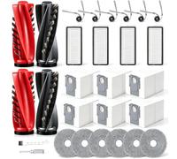 HIYOUNG Juego de accesorios compatible con Roborock Qrevo S5V/5AE, Qrevo Curv/Curv S5X, Qrevo Edge/Edge S5A, 4 cepillos principales, 4 filtros HEPA, 6 bolsas de polvo, 6 Paño, 6 cepillos laterales