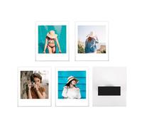 HIYQIN 5 Paquetes de marcos de fotos magnéticos de acrílico para nevera, marco de fotos para película Instax Square SQ1/6/10/20/40, para fotos de 7,1 x 8,6 cm, imán transparente para refrigerador