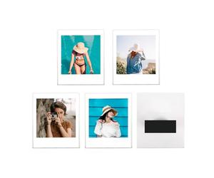 HIYQIN 5 Paquetes de marcos de fotos magnéticos de acrílico para nevera, marco de fotos para película Instax Square SQ1/6/10/20/40, para fotos de 7,1 x 8,6 cm, imán transparente para refrigerador