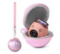 HIYQIN Adorable funda rígida de EVA compatible con Fujifilm Instax Pal, Mini Pal, funda para cámara instantánea con correa de muñeca, redonda, Pal-eva-pink, Fuji PAL-EVA, Adorable funda para cámara