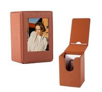 HIYQIN Caja de Fotos 2x3 Mini, Compatible Con Película Fujifilm Instax Mini - Soporte Para 13 12 11 41 99 8 7s 40 50 90 EVO LiPlay/LiPlay+ - Marrón