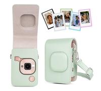 HIYQIN Funda de Transporte Apto para Fujifilm Instax Mini LiPlay, Funda para Instax Mini Liplay con Marcos de Fotos Magnéticos, Bolso Mini Liplay y Accesorios - Verde Matcha