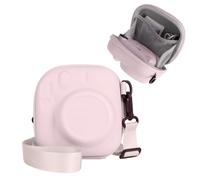 HIYQIN Funda Duro para Cámara Compatible con Cámara Instantánea Fujifilm Instax Mini 12/11/9/8/90/99/40, para Instax Mini Bolsa de Transporte con Correa para el Hombro - Rosa