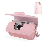 HIYQIN Funda para cámara Compatible con Kodak EKTAR H35/H35N/Ultra F9/Vibe 501F, Bolsa de Transporte de Cuero sintético y Estuche para Guardar películas (Rosa)