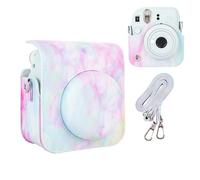 HIYQIN Funda Protectora Compatible con Fujifilm Instax Mini 12, Amazing Colorful Funda para Polaroid Instax Mini 12, Estuche para Cámara con Correa Ajustable para el Hombro