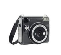 HIYQIN Funda Transparente Compatible con Fujifilm Instax Square SQ40, Funda Rrígida para Instax SQ40, Funda Protectora Square SQ40 con Correa - Transparente