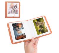 Hiyqin Instax Wide - Álbum de fotos pequeño (28 fundas retro - Fujifilm 400/300/200/Polaroid Now +/I-Type/OneStep2, color marrón