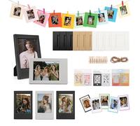 HIYQIN Kit de accesorios para mini marcos de fotos de 2 x 3 pulgadas para película Instax Mini de 3 pulgadas, para marcos de fotos Fujiiflm Instax Mini, marcos magnéticos, calcomanías divertidas para