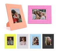 HIYQIN Mini marcos de fotos 2x3, paquete de 6 marcos de fotos de plástico compatibles con películas Fujifilm Instax/Polaroid 2x3, marco de película Fuji Instax - Colorido