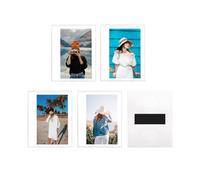 HIYQIN Pack de 5 marcos magnéticos acrílicos para Fuji Instax Wide 400/300/210/EVO, marco magnético para nevera - Versión vertical