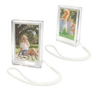 HIYQIN - Paquete de 2 - Funda para Fotos 2x3, Caja para Fotos Compatible con Fujifilm Instax Mini 13 12 11 9 41 8 7s SE 40 90 99 EVO LiPlay/LiPlay+, Funda para Películas Instax Mini - Transparente