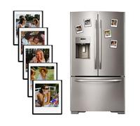 HIYQIN Paquete de 5 Marcos Magnéticos de Fotos para Película Cuadrada Instax, Marcos de Fotos de 3 x 3.5 Pulgadas para Refrigerador, para Fujifilm Instax Square SQ1/SQ20/SQ40/SQ10/SQ6/SP-3 - Negro