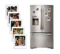 HIYQIN Paquete de 5 Marcos Magnéticos de Fotos para Película Cuadrada Instax, Marcos de Fotos de 3 x 3.5 Pulgadas para Refrigerador, para Fujifilm Instax Square SQ1/SQ20/SQ40/SQ10/SQ6/SP-3 - Blanco