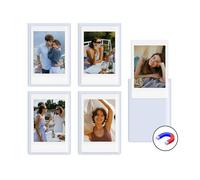 HIYQIN Paquete de 5 marcos magnéticos para fotos Instax Mini, 2 x 3 pulgadas, marcos magnéticos para refrigerador para Fujifilm Instax Mini LiPlay 13/12/11/41/9/8/SE/EVO/LiPlay/LiPlay+ - Blanco