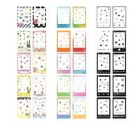 HIYQIN Pegatinas para Borde de Foto - Adhesivos para Película Instax, Adhesivo Divertido apto para Película Instantánea Fujifilm Mini - 30 Piezas