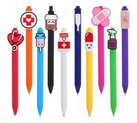 HiyyFloy 10 Bolígrafos De Enfermera Divertidos Y Lindos Accesorios a Granel para Trabajo, Juego De Bolígrafos Esenciales para Enfermeras, Asistente Médico, Estudiantes, Escuela, Enfermeras, Regalo De