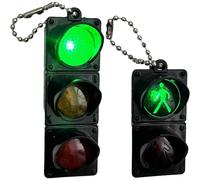 HiyyFloy 2 Llaveros Luminosos De Semáforo, Llavero, Llaveros Divertidos, Colgante De Llave De Coche, Accesorios para Cartera, Mochila, Bolso