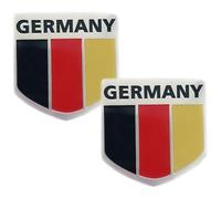 HiyyFloy 3D Alemania Bandera Alemana Pegatinas De Metal para Coche Calcomanías Cromadas, Pegatinas De Metal para Camiones, Emblema Patriótico De Motocicleta del Coche