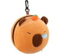 HiyyFloy Almohada De Viaje De Felpa Y Antifaz para Ojos, Capibara De Dibujos Animados, 2 En 1, Antifaz para Dormir, con Almohada para Cuello, Antifaz para Dormir Transpirable