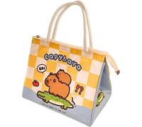 HiyyFloy Bolsa De Almuerzo con Estampado De Capibara, Moderna Y Bonita, De Gran Capacidad Y con Asa, Reutilizable Y Térmica, Ideal para Hombres Y Mujeres.