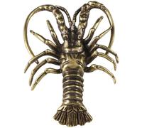 HiyyFloy Estatua De Cangrejo De Latón, Adorno De Animales Antiguos, Adornos De Escritorio, Figurita De Langosta Vintage, Artesanías para Decoración De Oficina