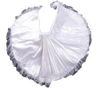 HiyyFloy Falda Larga De Satén con Capas para Mujer para Danza del Vientre Flamenca Española, Ballet Folclórico Mexicano.