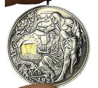 HiyyFloy Moneda Hobo De Níquel, Dólar, Santo Grial, Espada Errante Extraíble, Increíble Arte Coleccionable, Regalo Creativo, Hecho a Mano, Conmemorativo.