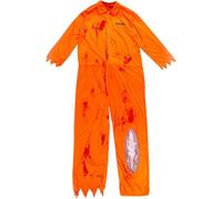 HiyyFloy Mono De Prisión para Adultos, Mono Naranja para Prisioneros, Traje De Salto para Prisión, Disfraz De Halloween, Disfraz Sangriento para Prisioneros, para Hombres Y Mujeres
