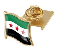 HiyyFloy Pin De Solapa De Bandera Árabe Siria De República De Siria, Pin De Solapa Nacional del Ejército Sirio Sin Metal