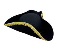 HiyyFloy Sombrero De Tricornio Colonial Sombrero De Pirata para Mujer Hombre Unisex Cosplay Sombrero De Pirata Sombrero De Capitán Sombrero De Fiesta De Halloween para Halloween Carnaval Cosplay