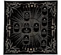 HiyyFloy Tapete De Tarot con Cruz Celta - Cubremesa para Altar De De Bruja, Tapete De Adivinación para Lectura De Tarot, Decoración Espiritual De Bruja, Suministros para Rituales