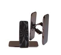 HIZOLVIO Soporte de rotación de 360° para smartphone, ajustable, vertical, horizontal, de aleación de aluminio, compatible con iPhone, Android y iPad, paquete de 2 (negro)