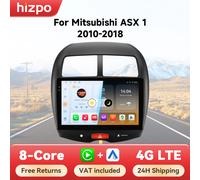 Hizpo 10,1 "sistemas inteligentes de Radio de coche para Mitsubishi ASX 1 2010 - 2018 Multimedia CarPlay Android Auto GPS No 2 din 2din DVD QS8 (8GB 128GB)-B