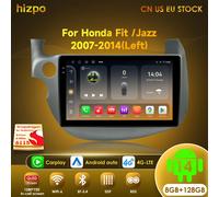 Hizpo 2 Din Android 14 Radio de coche para HONDA FIT JAZZ 2007-2013 reproductor de vídeo Multimedia AI voz inalámbrica CarPlay unidad principal automática QS4-4G 32G-8cores-4G