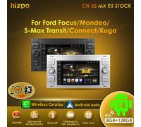 Radio con Android para coche, reproductor Multimedia con Carplay para Ford Focus 2007, Mondeo, s-max, C, max, Kuga, Galaxy, Fiesta, Transit, Fusion, Connect Cámara trasera P2-CP G
