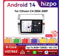 Hizpo 2Din 9 pulgadas Android Auto Radio de coche para Citroen C4 c-triomphe c-quatre 2004 - 2009 Multimidia 4G BT Carplay RDS DSP GPS S1 (8Core 3G 32G)