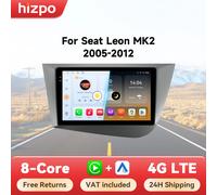 Hizpo 6115 AI Radio de coche de voz para Seat Leon 2 MK2 2005 - 2012 4G Multimedia GPS 2din estéreo inalámbrico CarPlay Android Auto Navi P1 (1GB 32GB)