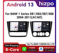 Hizpo 9 pulgadas 2Din Android14 Radio de coche para BMW 1 serie E81 E82 E87 E88 AT MT navegación GPS RDS DSP Android Auto CarPlay 360 ° CAM QS8 B