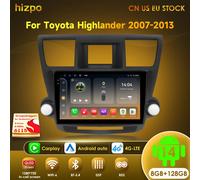 Hizpo Android 14 para Toyota Highlander 2 XU40 2007-2013 Radio de coche reproductor de vídeo Multimedia navegación estéreo GPS No 2din DVD 6115 QS8-8G 128G-8core-4G
