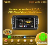 Hizpo Android Auto Radio para Mercedes Benz CLK W209 W203 W463 W208 Carplay Multimedia RDS GPS No 2din Autoradio 8 Core 7862 S8 add AHDC2
