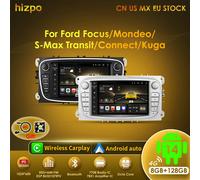 Radio con Android para coche, reproductor Multimedia con Audio estéreo, WIFI, para Ford Focus 2, Mondeo S MAX C, Mondeo Galaxy Transit Connect 2010, Kuga S7 SLIVER
