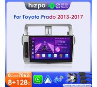Hizpo navegación Multimedia para coche para Toyota Land Cruiser Prado 150 2013-2017 Radio 2 din Android Autoradio CarPlay estéreo 8 + 128G 8cores 2G 32G-W1-4G