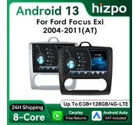 Hizpo-Radio con GPS para coche, dispositivo con Android 13, 2DIN, 9 pulgadas, Navi, BT, 4G, RDS, DSP, SWC, UI8581, para Ford Focus 2, Mk2, 2004 - 2011 MP5 Silver